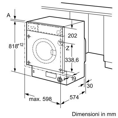 Neff w6441x1 Einbauwaschmaschine Gesamtverschwinden 60 cm