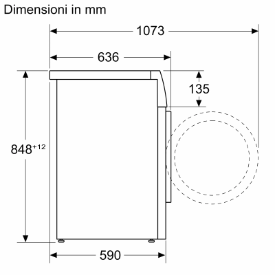 Neff w744gx0eu Waschmaschine 9 kg weiß freistehend 60 cm