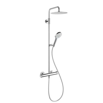 Kwc 26.006.333.000 complete chrome wall thermostatic shower system