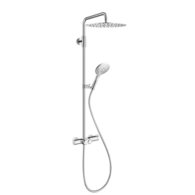 Kwc 26.006.614.000 complete chrome wall thermostatic shower system