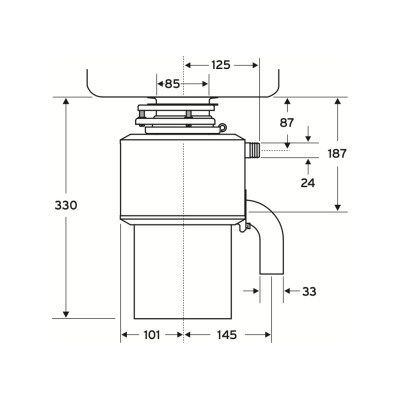 Fregadero ecológico profesional Insinkerator lc-50 + tapón para cubiertos