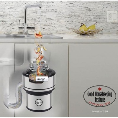 Insinkerator Evolution 250 Ecological Under Sink Waste Disposer + Cutlery Saver Cap