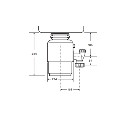 Insinkerator Evolution 250 ökologisches Spülbecken + Besteckschutzkappe