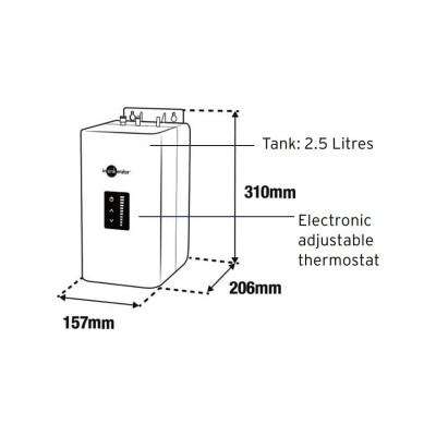 Insinkerator hc1100 Distributeur d'eau bouillante et température ambiante chromé