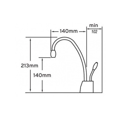 Insinkerator hc1100 Spender für kochendes Wasser und Raumtemperatur, verchromt