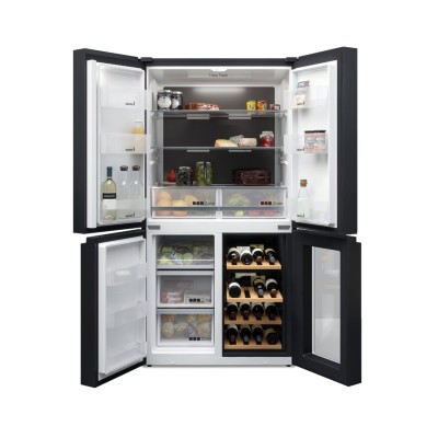 Nevada nnw180-600t-b 4-türiger Kühlschrank kombiniert mit 90 cm freistehendem Weinkeller