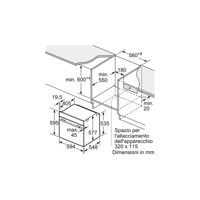 Bosch hrg7784b1 Serie 8 eingebauter pyrolytischer Dampfbackofen aus schwarzem Glas