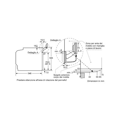 Bosch hrg7784b1 Serie 8 eingebauter pyrolytischer Dampfbackofen aus schwarzem Glas