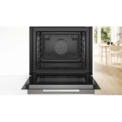 Bosch hrg7761b1 Series 8 built-in pyrolytic steam oven 60 cm black glass