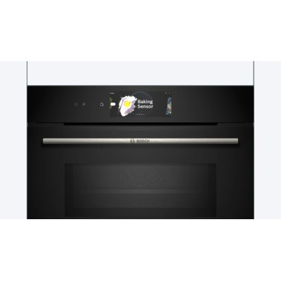 Bosch cmg778nb1 Series 8 built-in pyrolytic microwave combined oven h 45 cm black glass