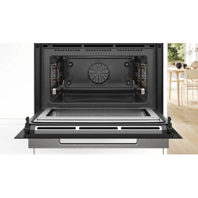 Bosch cmg778nb1 Series 8 built-in pyrolytic microwave combined oven h 45 cm black glass
