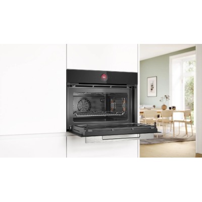 Bosch cmg7241b1 Series 8 built-in combined microwave oven h 45 cm black glass
