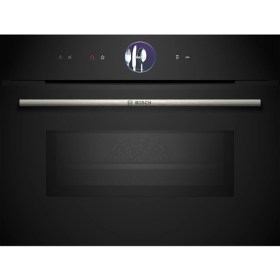 Bosch cmg7761b1 Series 8 built-in pyrolytic microwave combined oven h 45 cm black glass