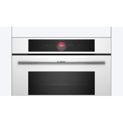 Bosch cmg7241w1 Series 8 built-in combined microwave oven h 45 cm white glass
