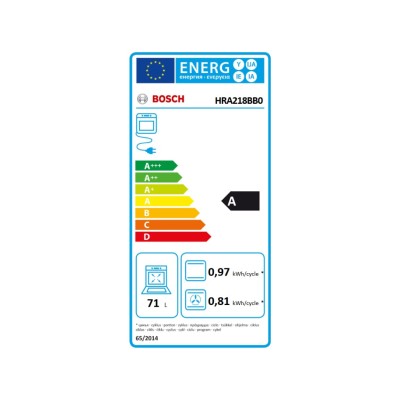 Bosch hra218bb0 Serie 6 forno a vapore da incasso 60 cm nero