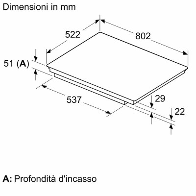 Bosch pvs83khc1e Serie 6 piano induzione 80 cm vetroceramica nero