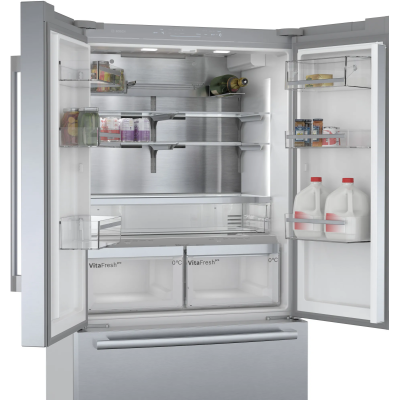 Réfrigérateur-congélateur pose libre inox Bosch kff96piep série 8
