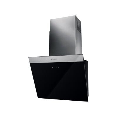 Faber Daisy + bk a55 wall hood 55 cm black glass - stainless steel