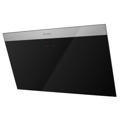 Faber Daisy + bk a80 wall hood 80 cm black glass - stainless steel