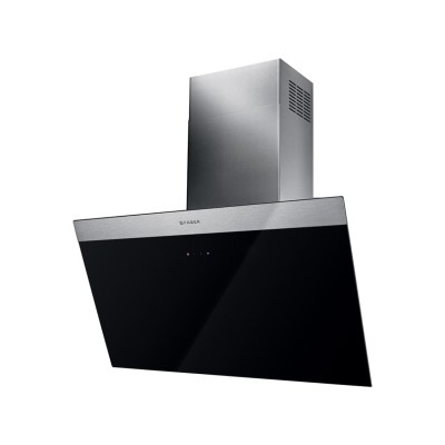 Faber Daisy + bk a80 campana de pared 80 cm vidrio negro - acero inoxidable