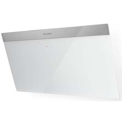 Faber Daisy + wh a80 campana de pared 80 cm vidrio blanco - acero inoxidable