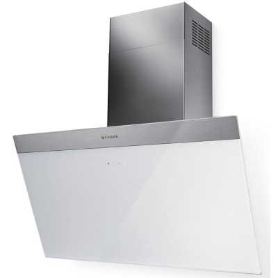 Faber Daisy + wh a80 campana de pared 80 cm vidrio blanco - acero inoxidable