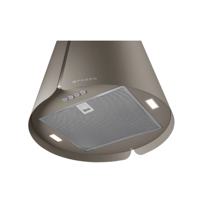 Faber Beat titane mat f45 hotte îlot 43 cm titane mat