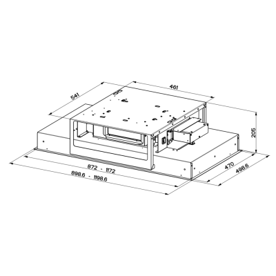 Faber Heaven dual light a90 g/wh hotte de plafond encastrable plate 90 cm blanc