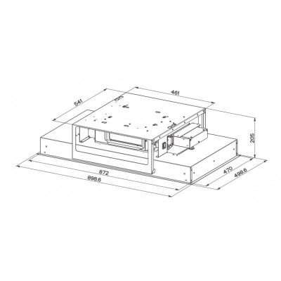 Faber Heaven light pro g/wh flat kl a90 hotte de plafond 90 cm acier inoxydable - blanc