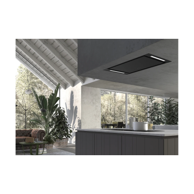 Faber Heaven 2.0 bk matt flat a90/2 ceiling hood 90 cm matt black