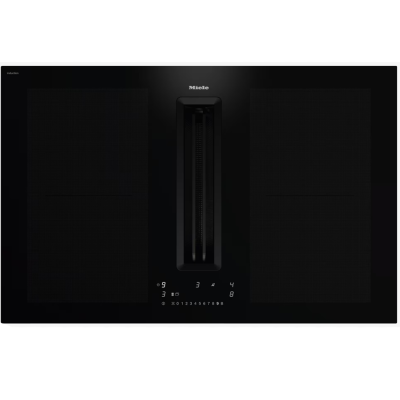 Plaque de cuisson à induction Miele kmda7676 fl-u avec hotte intégrée 80 cm noir