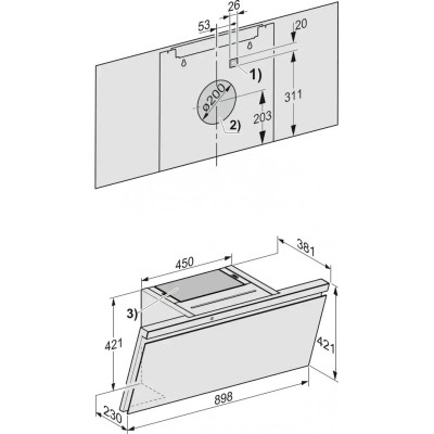 Miele dah 4980 125 Gala ed 90 cm wall hood