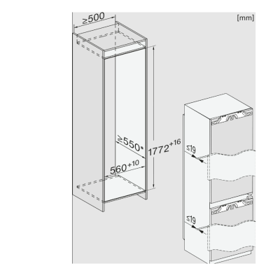 Miele KFN 7764 C Einbau-Kühl-Gefrierschrank H 177 - 178 cm