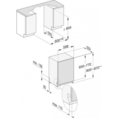 Miele g 5450 slide completely hidden built-in dishwasher