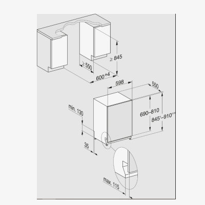 Miele g 7655 scvi xxl fully integrated built-in dishwasher 60 cm