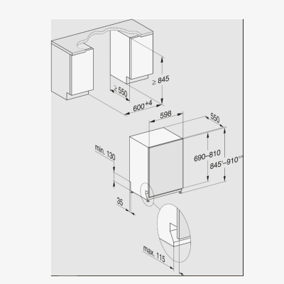 Miele G 7655 SCVI XXL Vollintegrierter Geschirrspüler 60 cm