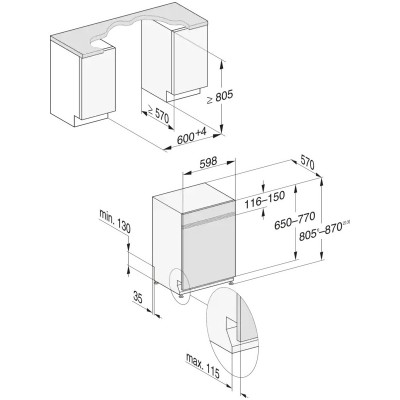 Miele G 7600 SCI Einbaugeschirrspüler mit 60 cm Edelstahlfront