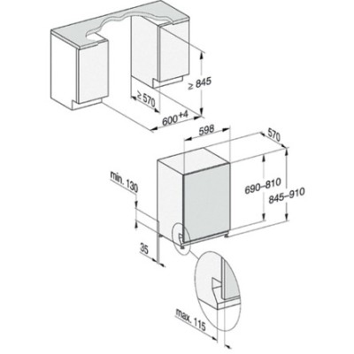 Miele pfd 104 scvi xxl built-in dishwasher completely hidden 60 cm