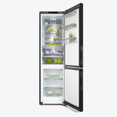 Miele KFN 4898 A-10 D Kombi-Kühlschrank 60 cm schwarz freistehend