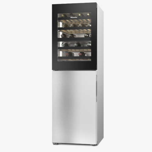 Miele kwns 4784 de wine cellar combined freezer h 185 cm stainless steel