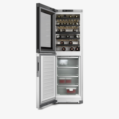 Miele kwns 4784 de cave à vin congélateur combiné h 185 cm acier inoxydable