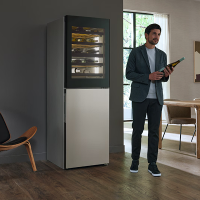 Miele kwns 4784 de cave à vin congélateur combiné h 185 cm acier inoxydable