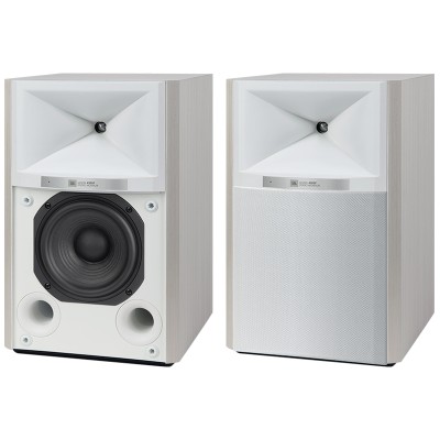 Moniteur de studio Jbl 4305p, enceintes Hi-Fi amplifiées sur pied en bois - blanc