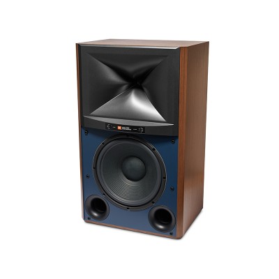 Głośniki podłogowe JBL 4349 Studio Monitors - Para - Stojak drewniany - Niebieski