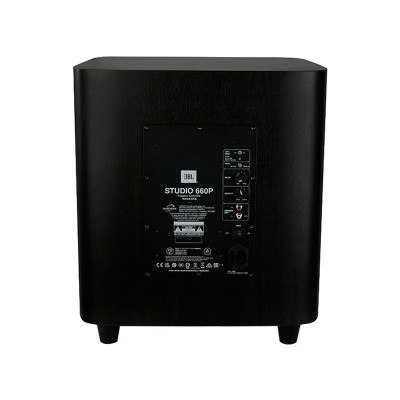Jbl Studio 660p Sechs aktive Subwoofer Heimkino 500 W RMS schwarzes Holz
