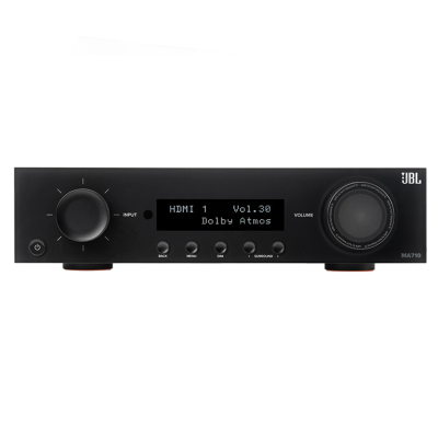 JBL MA710 MA 7.2 110W wzmacniacz wielokanałowy, czarne szkło