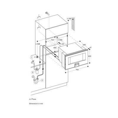 Gaggenau bs484112 eingebauter kombinierter Dampfbackofen 76 cm H 45 Edelstahl