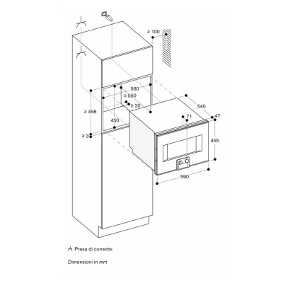 Gaggenau bs450111 four à vapeur combiné encastrable h 45 cm acier inoxydable