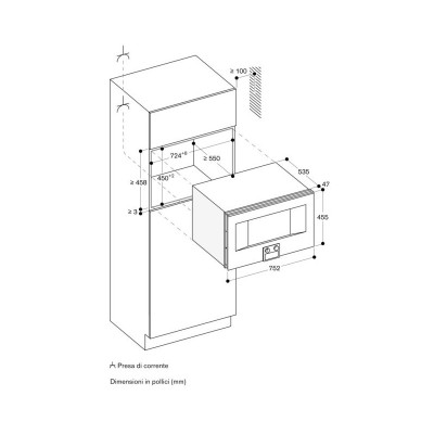 Gaggenau bm484110 Einbau-Mikrowelle 75 cm Edelstahl