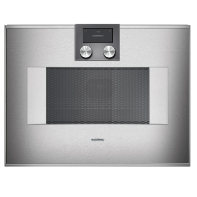 Gaggenau bm451110 four à micro-ondes combiné encastrable h 45 cm acier inoxydable